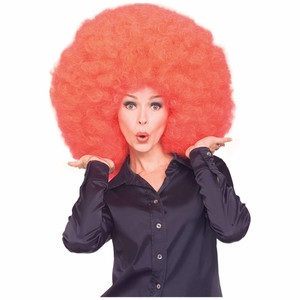 Clown Super Afro Giant Red 70s Adult Unisex Wig Clown Super Afro Giant Red 70s Adult Unisex Wig
