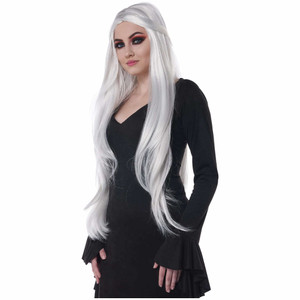 White Witch Extra Long Cosplay Medieval Gothic Womens Wig White Witch Extra Long Cosplay Medieval Gothic Womens Wig