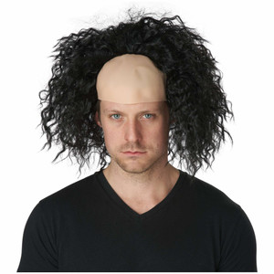 Clown Baldness Black Crimped Mens Wig Clown Baldness Black Crimped Mens Wig