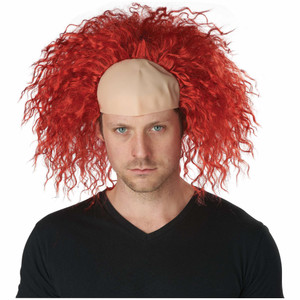 Clown Baldness Red Crimped Mens Wig Clown Baldness Red Crimped Mens Wig