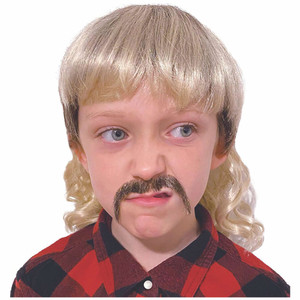 Tiger Cat 80s Mullet Blonde Boys Wig and Moustache Set Tiger Cat 80s Mullet Blonde Boys Wig and Moustache Set