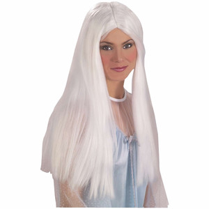 Angel Old Woman Ghost White Long Straight Womens Wig Angel Old Woman Ghost White Long Straight Womens Wig