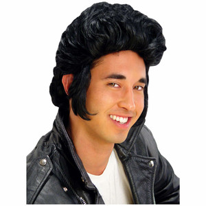 Pompadour King 50s Rock N Roll Black Mens Wig Pompadour King 50s Rock N Roll Black Mens Wig