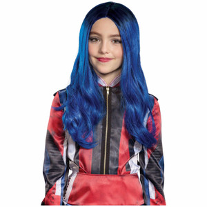 Evie Disney Descendants Blue Girls Wig Evie Disney Descendants Blue Girls Wig