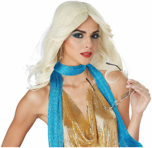 Disco Night 70s Platinum Blonde Womens Wig Disco Night 70s Platinum Blonde Womens Wig