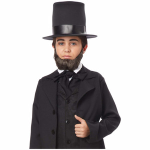 Abe Lincoln President Dark Brown Grey Boys Beard Abe Lincoln President Dark Brown Grey Boys Beard
