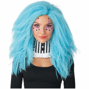Crimped N Kooky Blue Clown Circus Crimp Womens Wig Crimped N Kooky Blue Clown Circus Crimp Womens Wig