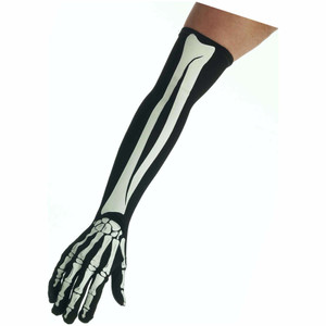 Skeleton Day Of The Dead Womens Long Gloves