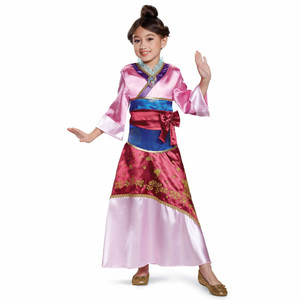 Mulan Deluxe Disney Princess Asian Story Book Week Toddler Girls Costume 3T-4T Mulan Deluxe Disney Princess Asian Story Book Week Toddler Girls Costume 3T-4T