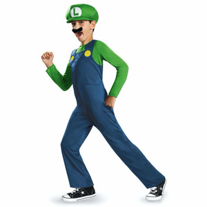 Luigi Classic Super Mario Borthers Plumber Game Cartoon Child Boys Costume Luigi Classic Super Mario Borthers Plumber Game Cartoon Child Boys Costume