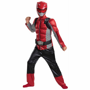 Red Ranger Classic Saban's Power Rangers Beast Morphers Superhero Boys Costume Red Ranger Classic Saban's Power Rangers Beast Morphers Superhero Boys Costume