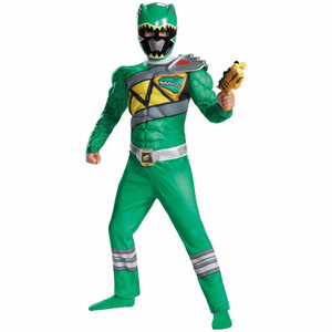 Green Ranger Muscle Power Rangers Dino Charge Superhero Child Boys Costume Green Ranger Muscle Power Rangers Dino Charge Superhero Child Boys Costume
