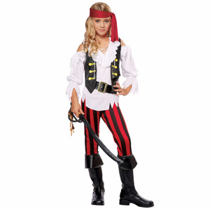 Posh Pirate Buccaneer Caribbean Swashbuckler Book Week Girls Costume