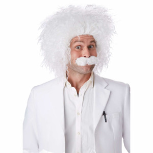 E=Mc2 Albert Einstein Scientist Physicist White Mens Costume Wig Moustache