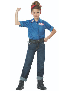 Rosie WW2 Female Workers 1940s Icon Vintage Child Girls Costume