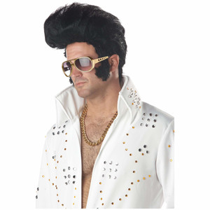 Rock Legend 1950s King Rock & Roll Hairspray Greaser Mens Costume Wig Rock Legend 1950s King Rock & Roll Hairspray Greaser Mens Costume Wig