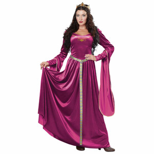 Lady Guinevere Renaissance Medieval Queen Purple Womens Costume Lady Guinevere Renaissance Medieval Queen Purple Womens Costume