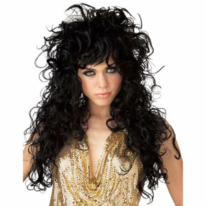 Seduction Sexy Long Curly Black Women Costume Wig Seduction Sexy Long Curly Black Women Costume Wig