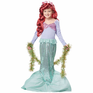 Little Mermaid Princess Ariel Fairytale Story Book Week Dress Up Girl Costume