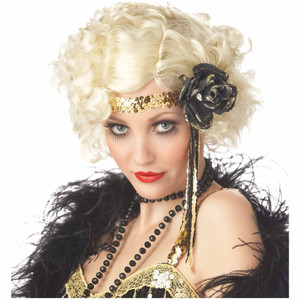 Jazz Baby 1920s Gatsby Blonde Flapper Short Women Costume Wig Jazz Baby 1920s Gatsby Blonde Flapper Short Women Costume Wig