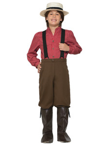 Pioneer Boy Victorian Pilgrim American Frontier Olden Book Week Boys Costume Pioneer Boy Victorian Pilgrim American Frontier Olden Book Week Boys Costume