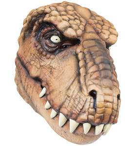 T-Rex Dinosaur Dino Deluxe Prehistoric Adult Mens Costume 3/4 Latex Mask T-Rex Dinosaur Dino Deluxe Prehistoric Adult Mens Costume 3/4 Latex Mask