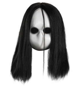 Blank Black Eyes Doll Ghost Horror Halloween Womens Mens Costume Mask