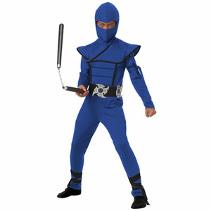 Stealth Ninja Blue Japanese Warrior Asian Book Week Boys Costume Stealth Ninja Blue Japanese Warrior Asian Book Week Boys Costume