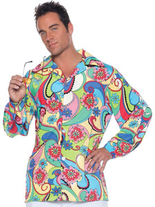 60s Flower Power Hippie Hippy Retro Disco Groovy Adult Mens Costume Shirts 60s Flower Power Hippie Hippy Retro Disco Groovy Adult Mens Costume Shirts