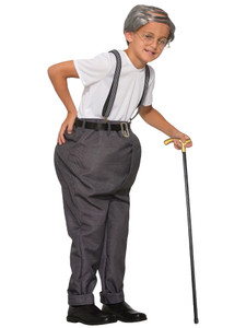 Uncle Bert Old Man Grandfather 100 Days of School Book Week Boys Costume & Wig Uncle Bert Old Man Grandfather 100 Days of School Book Week Boys Costume & Wig