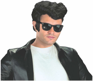 50s Greaser Pompadour Black Mens Wig 50s Greaser Pompadour Black Mens Wig