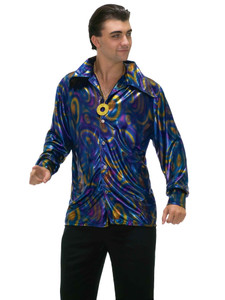 Disco Fever 1970s 1960s Retro Dyno-Mite Dude Shirt Men Costume Plus Size Disco Fever 1970s 1960s Retro Dyno-Mite Dude Shirt Men Costume Plus Size