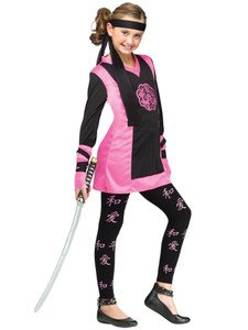 Dragon Ninja Pink Warrior Japanese Asian Martial Book Week Child Girls Costume