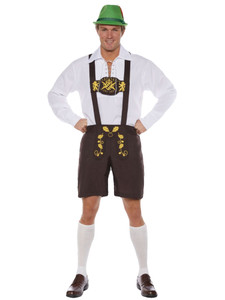 Lederhosen Classic Oktoberfest Alpine German Bavarian Mens Costume Plus 2XL