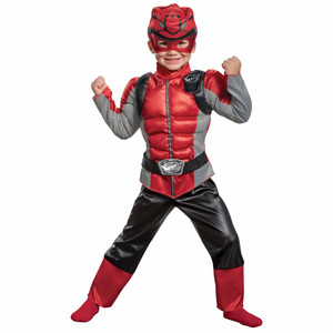 Red Ranger Muscle Saban's Power Rangers Beast Morphers Superhero Boys Costume S Red Ranger Muscle Saban's Power Rangers Beast Morphers Superhero Boys Costume S