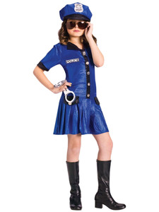 Police Chief Officer Female Cop Policewoman Uniform Book Week Girls Costume Police Chief Officer Female Cop Policewoman Uniform Book Week Girls Costume