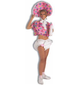 Pink Baby Infant Kit Diaper Pin Pacifier Women Costume Accessory Kit