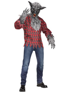 Werewolf Wolf Man Grey Wolf Halloween Men Costume One Size