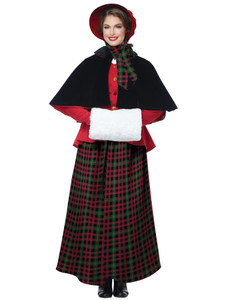 Holiday Caroler Woman Christmas Victorian Olden Day Nativity Womens Costume Holiday Caroler Woman Christmas Victorian Olden Day Nativity Womens Costume