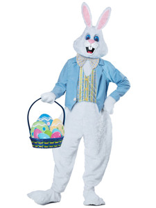 Easter Bunny Deluxe Rabbit Mascot Suit Plush Dress Up Adult Men Costume Easter Bunny Deluxe Rabbit Mascot Suit Plush Dress Up Adult Men Costume