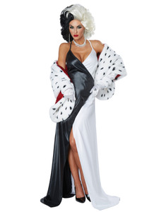 Cruel Diva Devil Villain Dalmatians Movie Adult Womens Costume Cruel Diva Devil Villain Dalmatians Movie Adult Womens Costume
