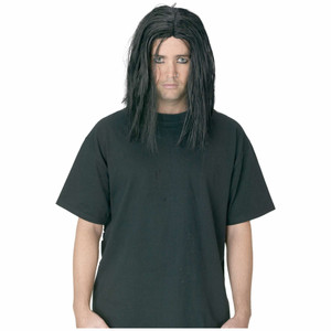Sinister Punk Grunge Rock Black Men Costume Wig Sinister Punk Grunge Rock Black Men Costume Wig
