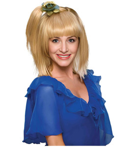 70s Prom Girl Retro Queen 1970s Side Ponytail Blonde Women Costume Wig 70s Prom Girl Retro Queen 1970s Side Ponytail Blonde Women Costume Wig