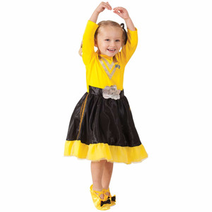Yellow Wiggle Deluxe Emma Tsehay Evie The Wiggles Toddler Girls Costume 18-36M Yellow Wiggle Deluxe Emma Tsehay Evie The Wiggles Toddler Girls Costume 18-36M