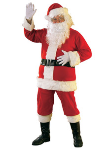 Flannel Santa Claus Suit Saint Nicholas Deluxe Christmas Mens Costume Set Plus Flannel Santa Claus Suit Saint Nicholas Deluxe Christmas Mens Costume Set Plus