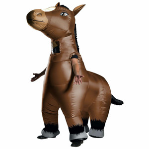 Mr Horsey Inflatable Brown Horse Donkey Animal Melbourne Cup Adult Mens Costume