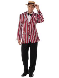 Good Time Sam 1920s Jolly Barbershop Henley Boater Club Blazer Mens Costume Good Time Sam 1920s Jolly Barbershop Henley Boater Club Blazer Mens Costume