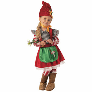 Garden Gnome Girl Irish Fairytale Cartoon Book Week Child Girls Costume Garden Gnome Girl Irish Fairytale Cartoon Book Week Child Girls Costume