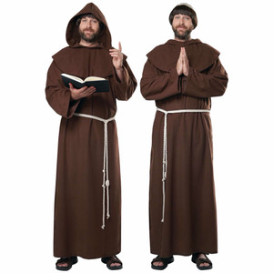 Renaissance Friar Tuck Monk Mens Costume Renaissance Friar Tuck Monk Mens Costume