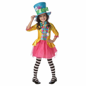 Mad Hatter Deluxe Disney Alice In Wonderland Story Book Week Girls Costume Mad Hatter Deluxe Disney Alice In Wonderland Story Book Week Girls Costume
